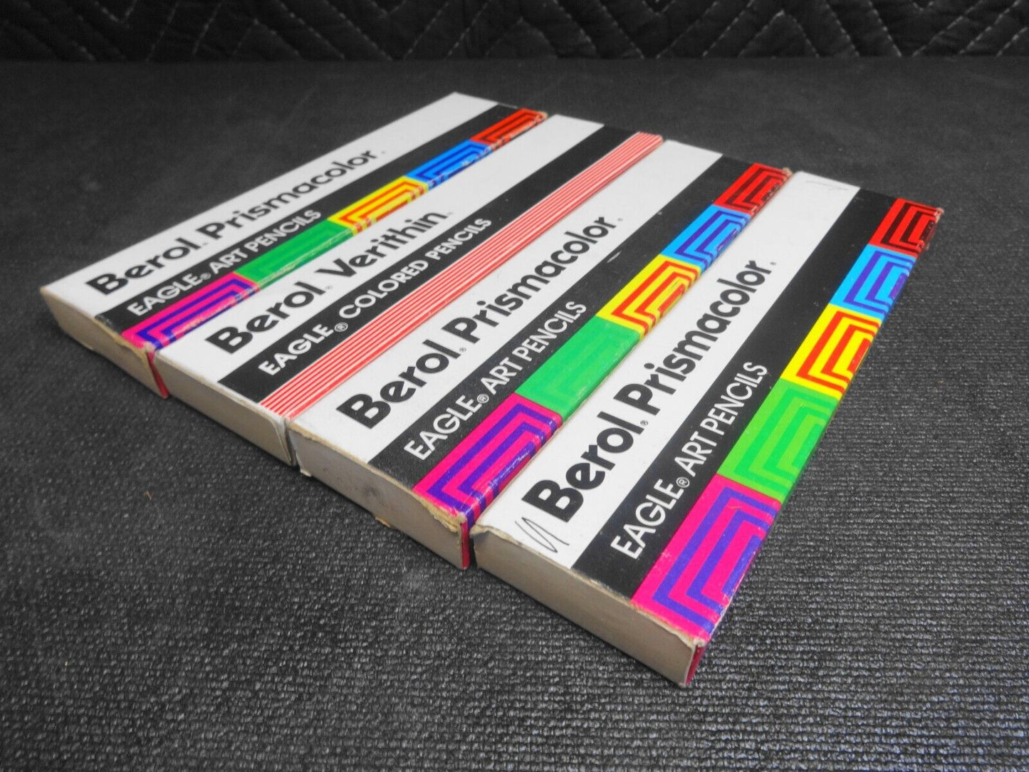 Vintage Berol Prismacolor Eagle Art Pencils 24x Black 935 White 8x 734 & 6x 738
