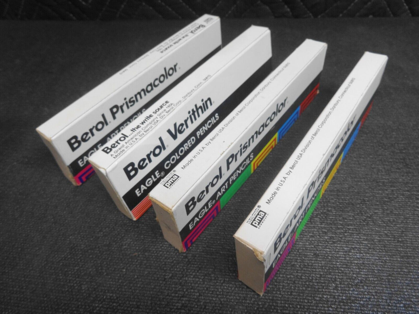 Vintage Berol Prismacolor Eagle Art Pencils 24x Black 935 White 8x 734 & 6x 738