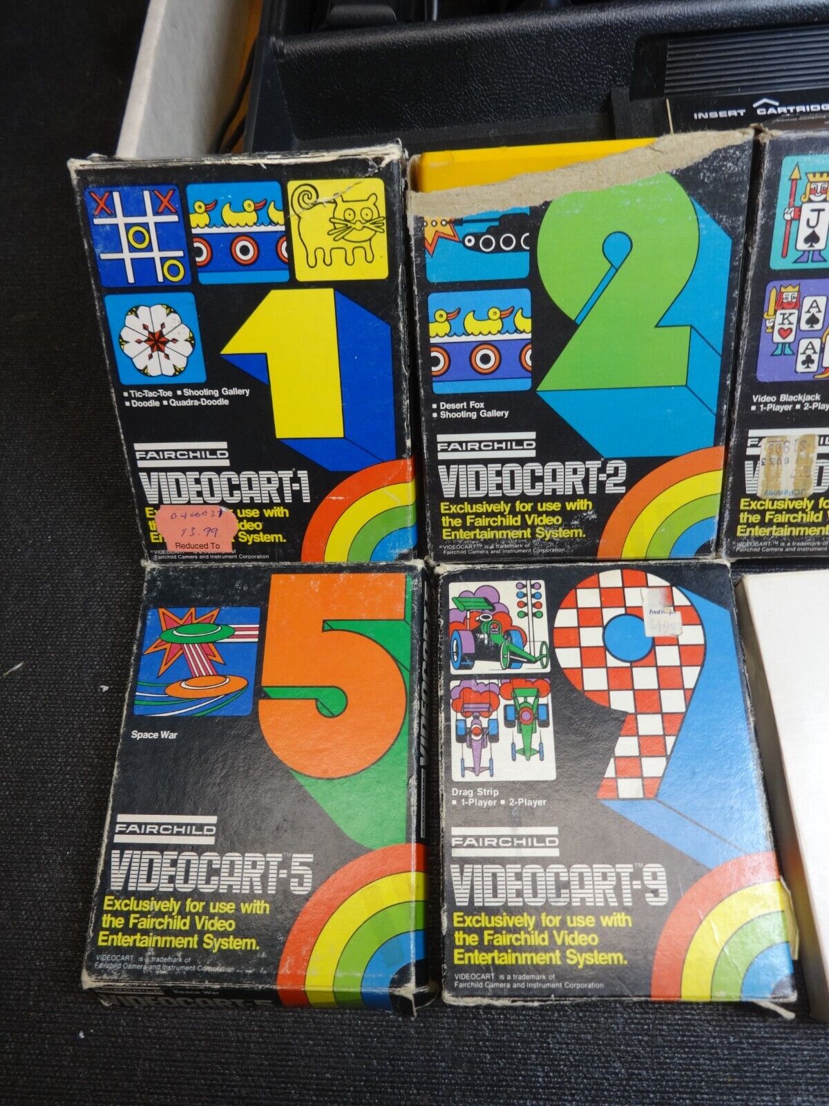 Fairchild Channel F Video Entertainment System And 8 Videocarts - Working