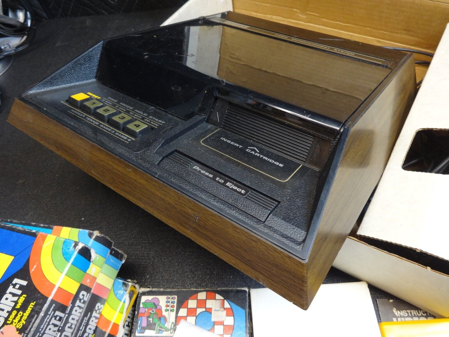 Fairchild Channel F Video Entertainment System And 8 Videocarts - Working