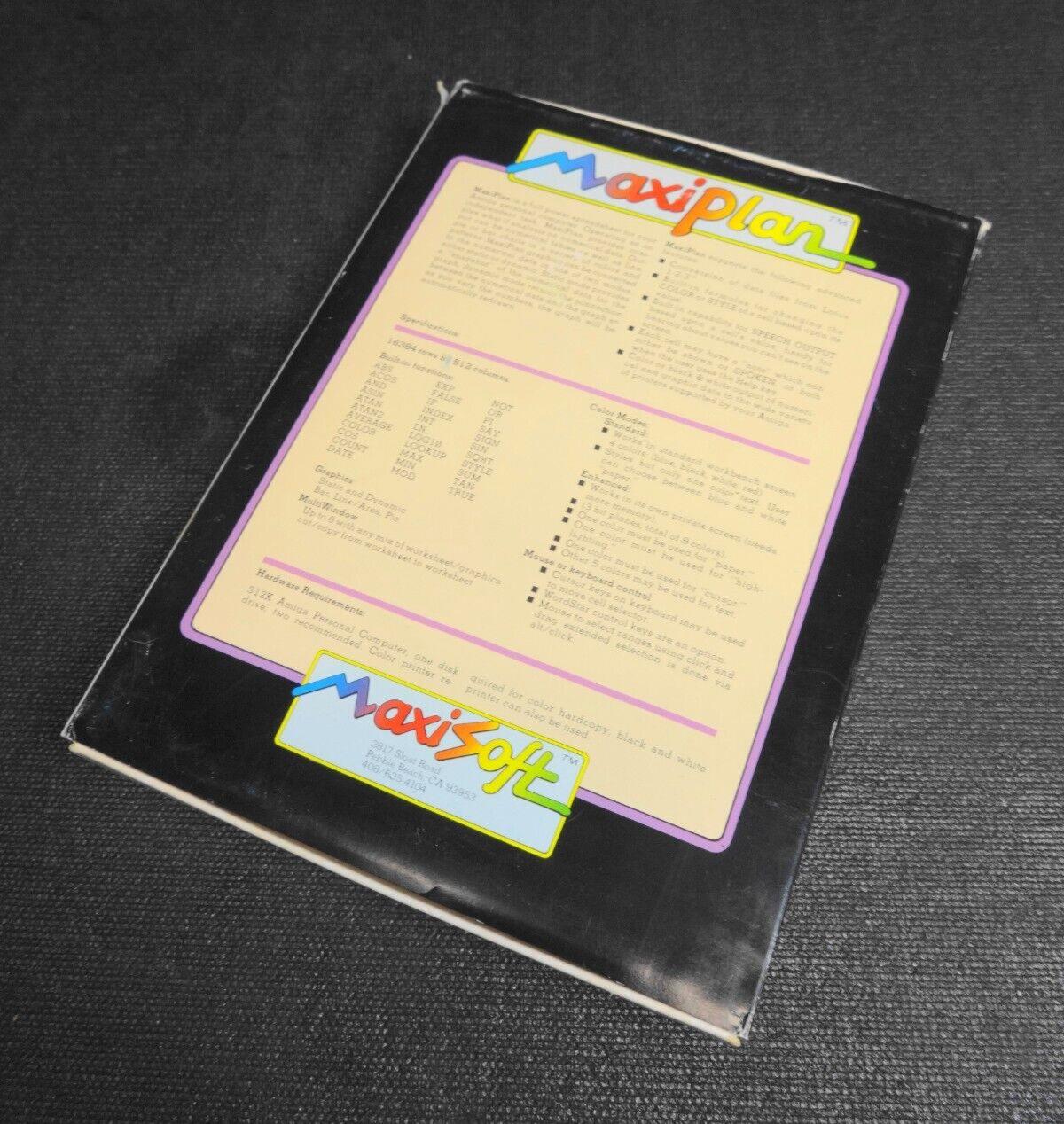 Amiga Maxiplan Program Vintage Software Maxisoft Spreadsheet Analysis