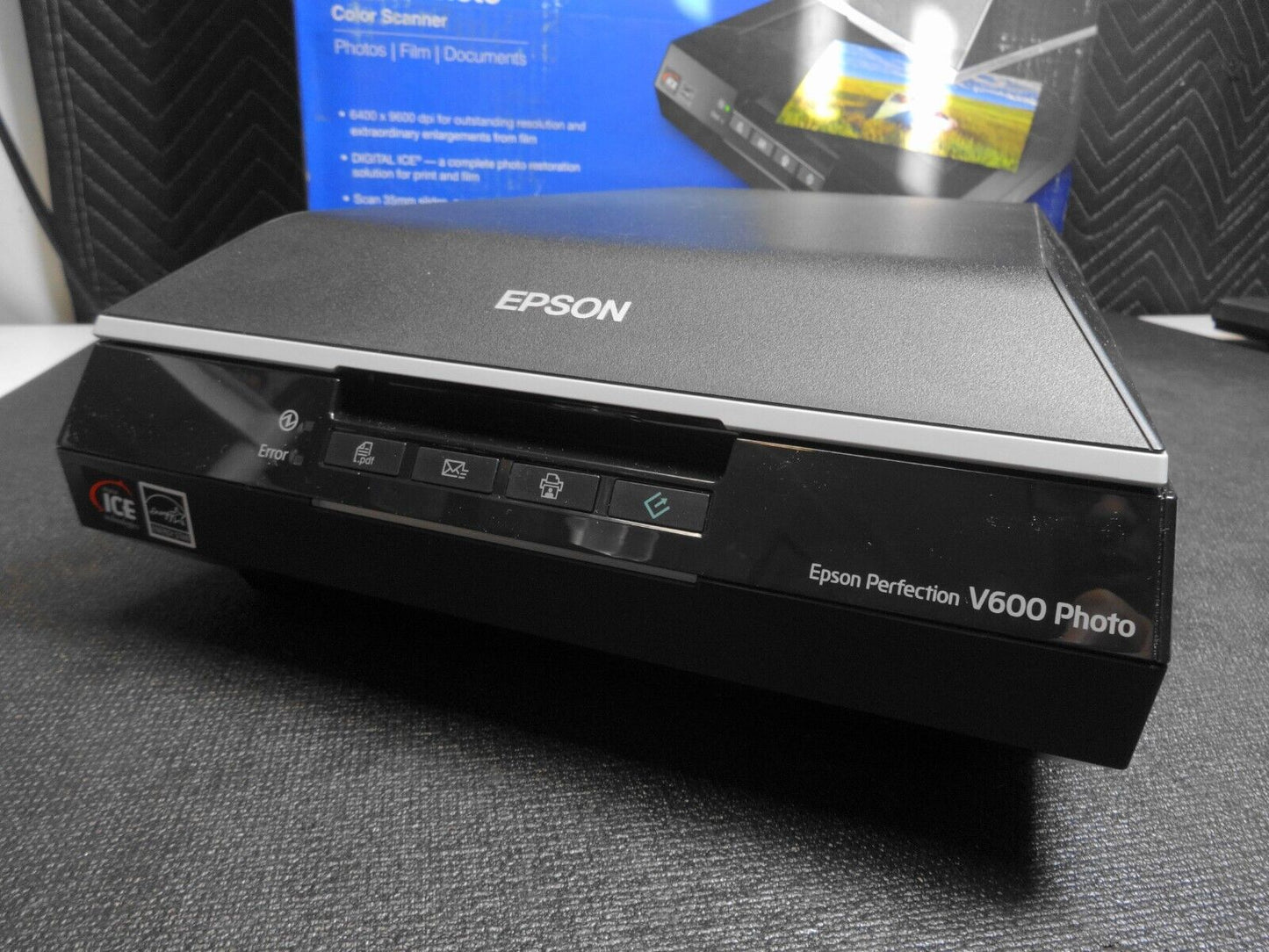 Epson Perfection V600 Photo Scanner In Box With Trays, USB Cable & Software