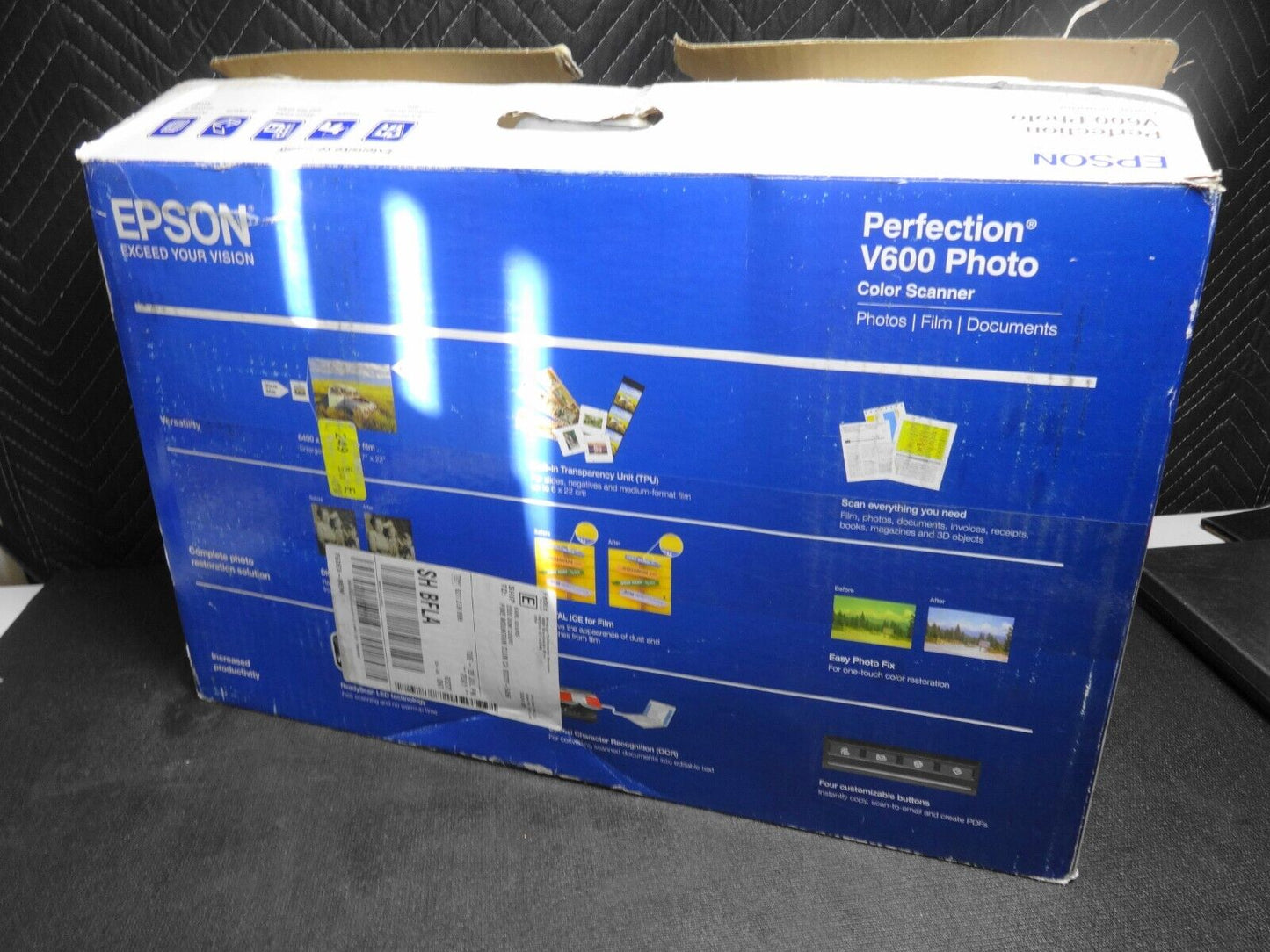 Epson Perfection V600 Photo Scanner In Box With Trays, USB Cable & Software
