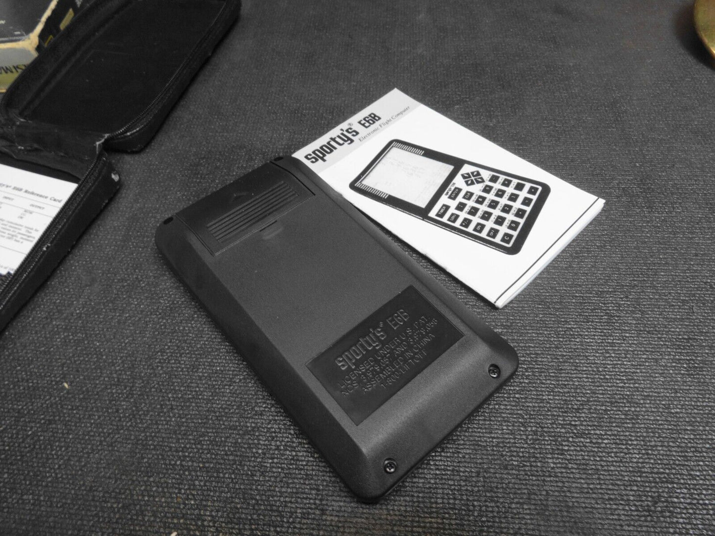 Handheld Flight Calculator Sporty's E6B With Case Manual & Guide Sporty