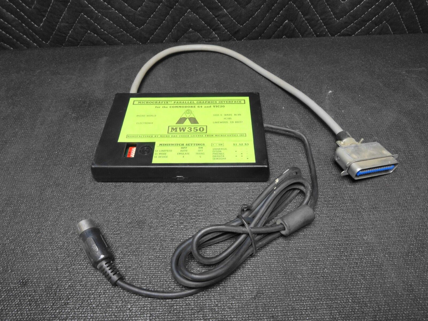 Micrografix MW350 for the Vic 20 /C64 computer - printer interface