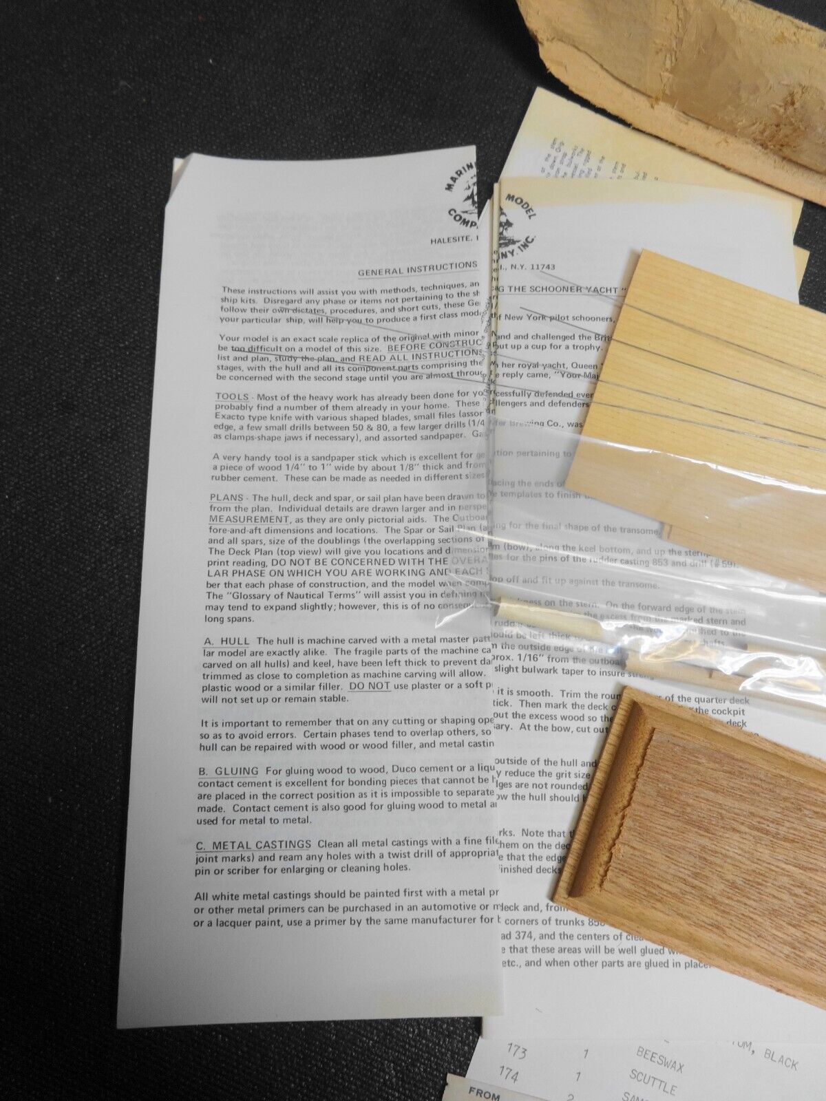 Vintage Marine Model Co. True Scale Wood Ship Model Kit Schooner AMERICA #1053