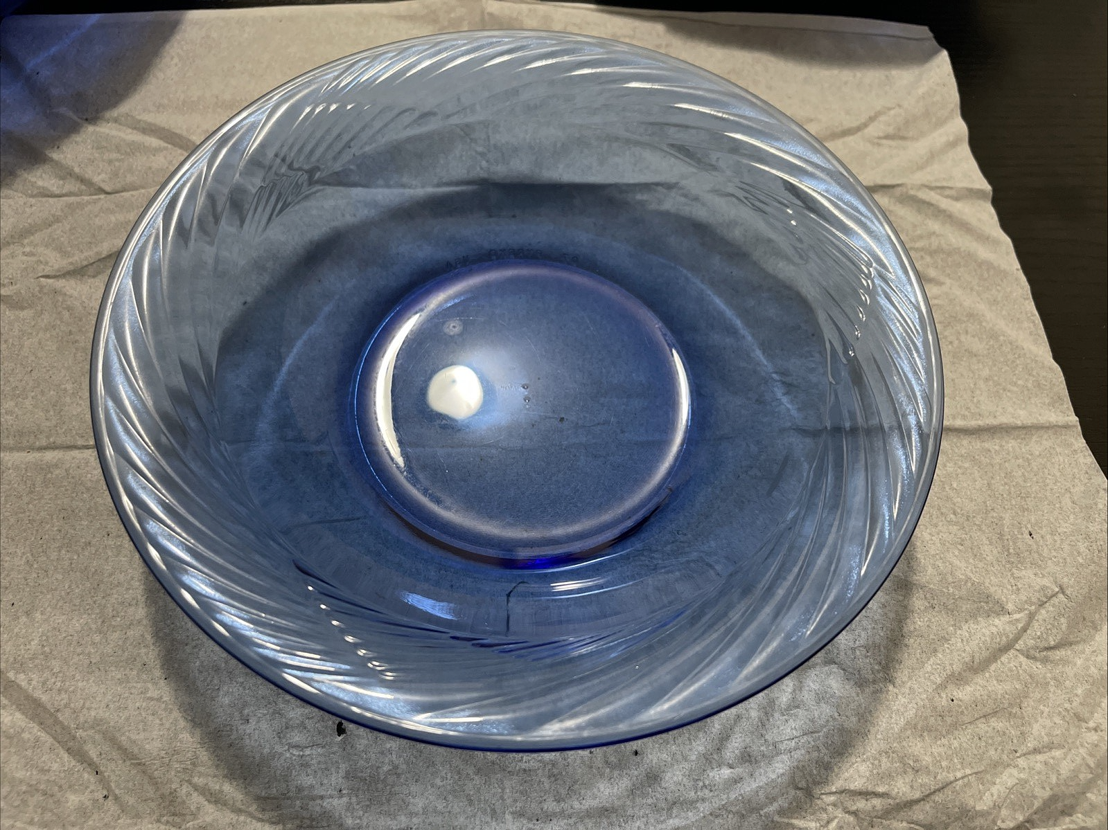 Pyrex Festiva Cobalt Blue Glass Swirl Set Of 9 Rimmed Soup Bowls 7 1/2"
