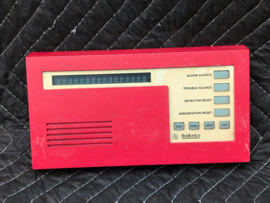 Bosch Radionics D1256 Fire Alarm Command Center Keypad Red- Used