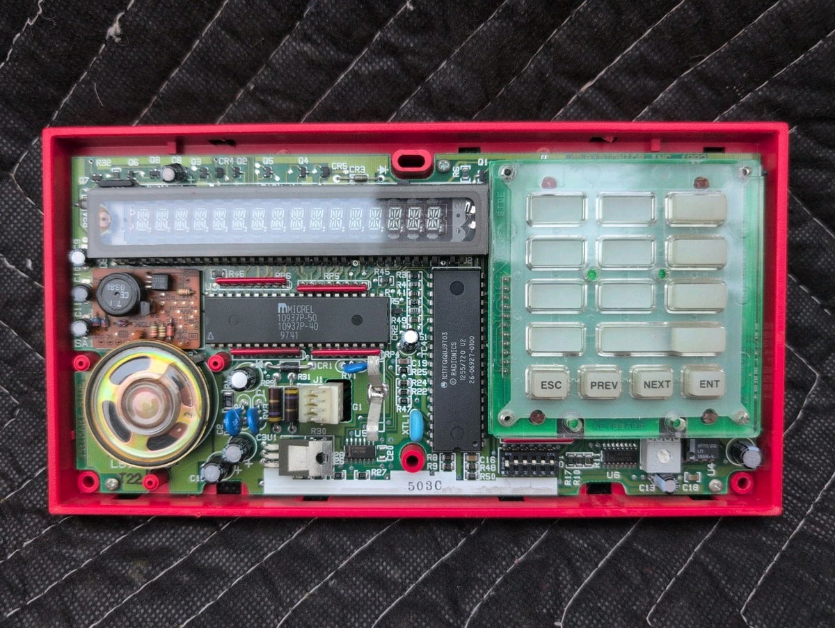 Bosch Radionics D1256 Fire Alarm Command Center Keypad Red- Used