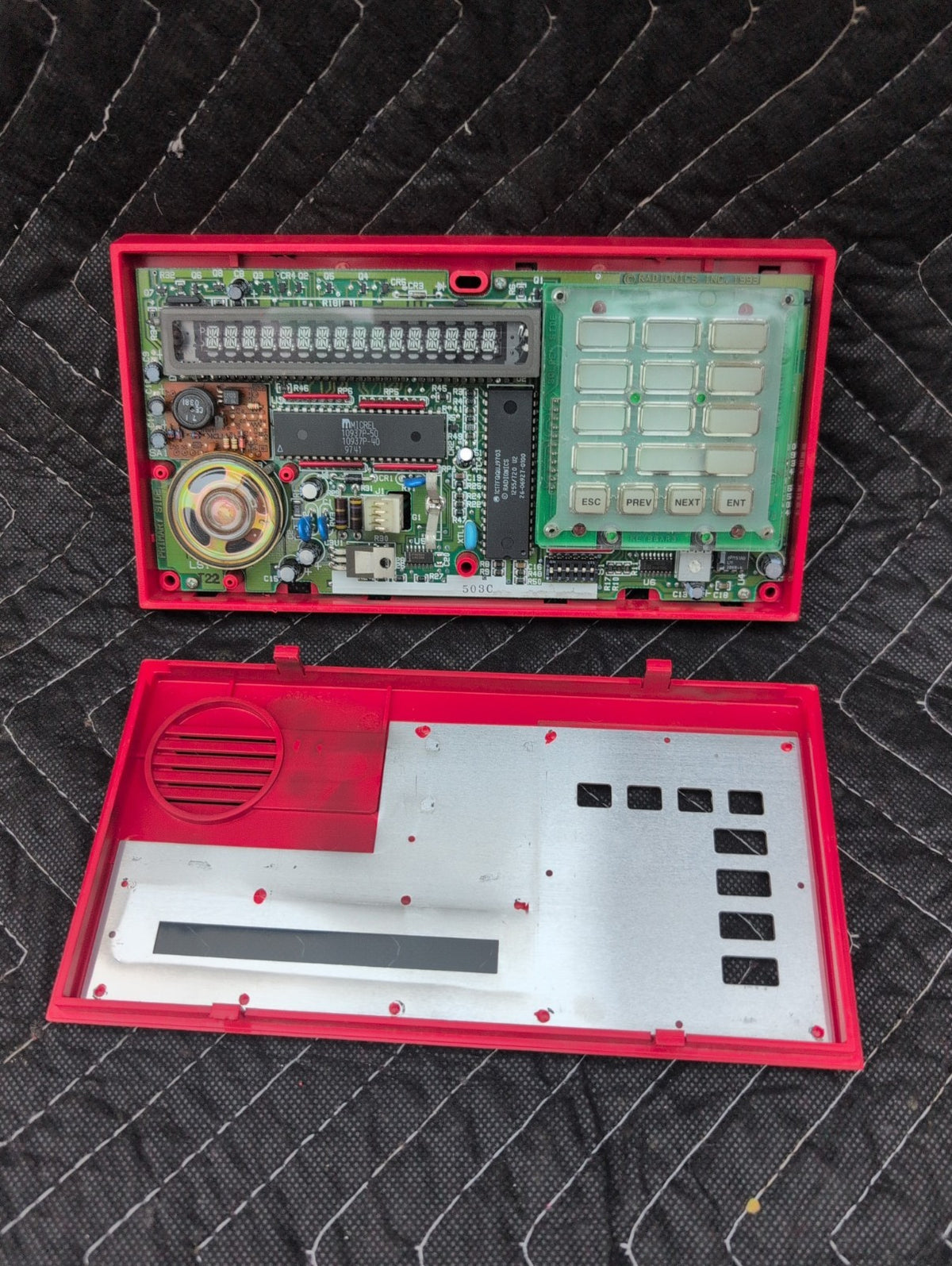 Bosch Radionics D1256 Fire Alarm Command Center Keypad Red- Used
