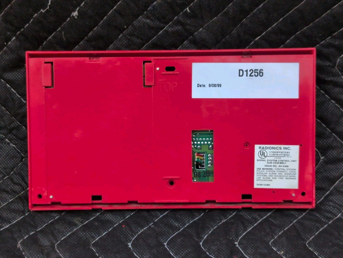 Bosch Radionics D1256 Fire Alarm Command Center Keypad Red- Used