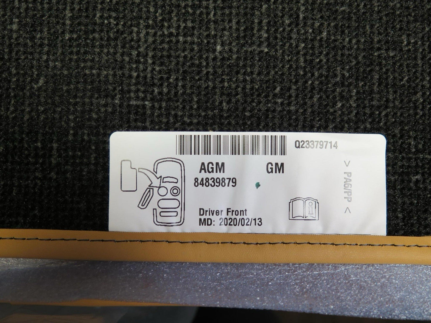 Genuine GM First-Row Carpeted Floor Mats 84839879 - Chevrolet Corvette 2020-2023