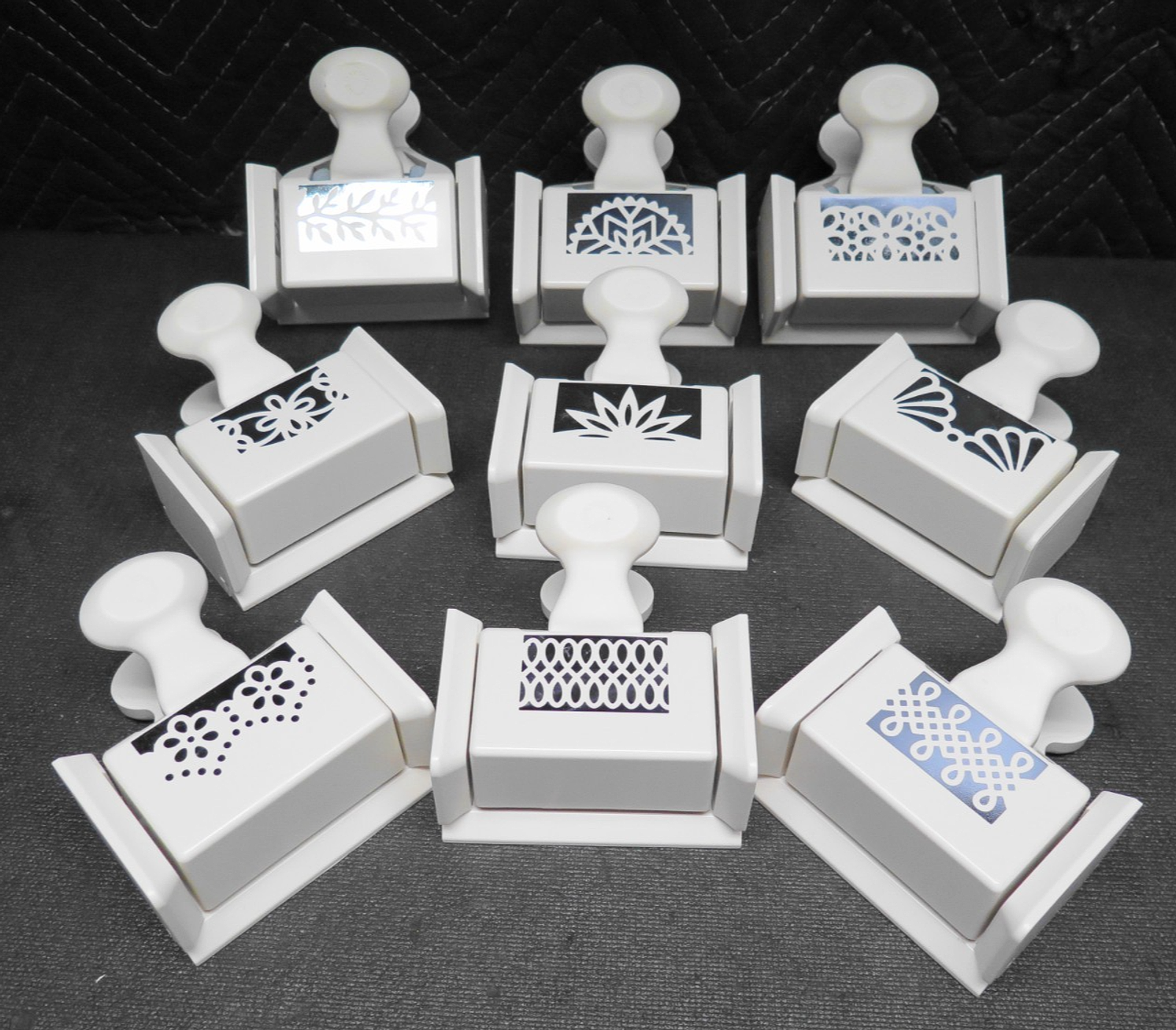 Lot Of 9 Martha Stewart Crafts Large Border Edge Punches Floral Scallop Lace