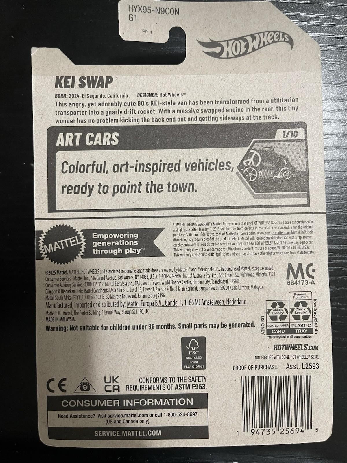 2025 Hot Wheel Kei Swap (Pink, Art Cars) HYX95