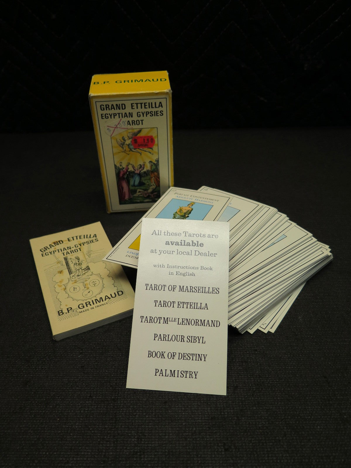Grand Etteilla Egyptian Gypsies Tarot Deck B.P. Grimaud 1969 Complete 78 Cards
