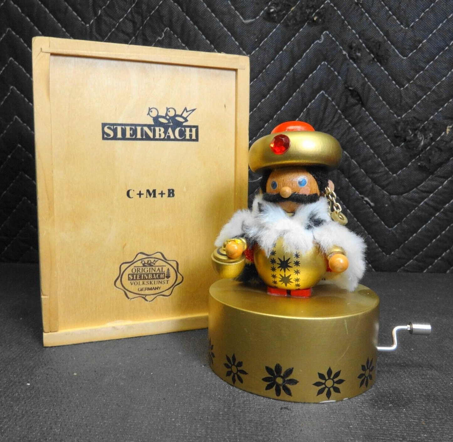Vintage Christmas Steinbach Germany Music Box - Plays Silent  Night