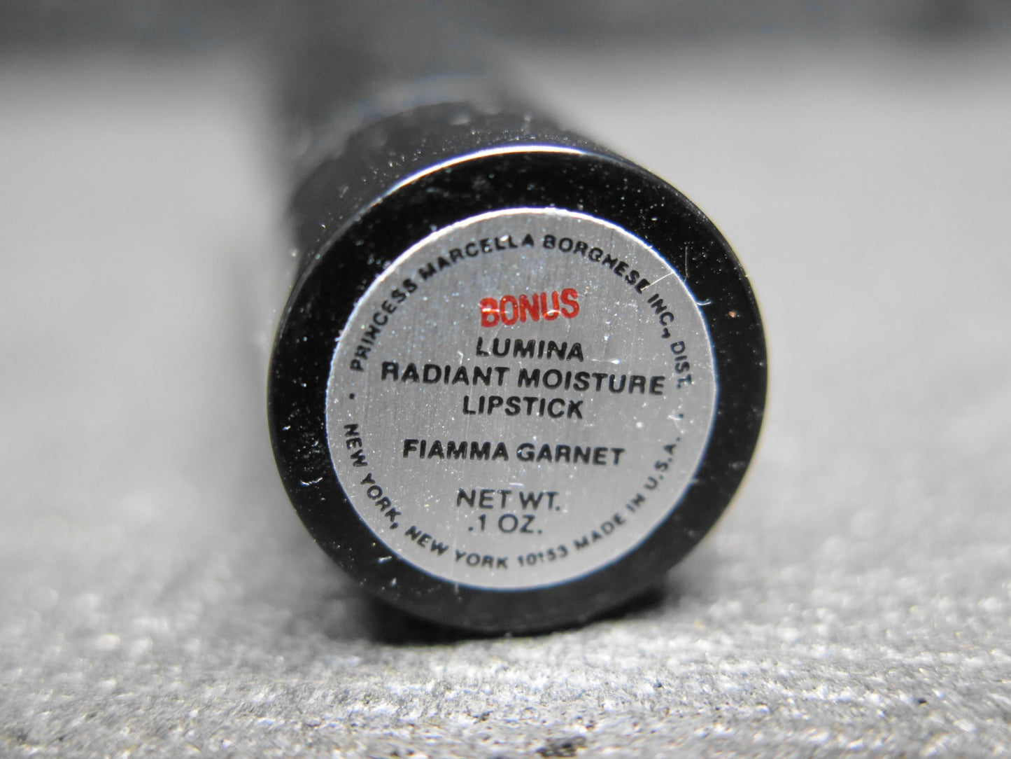 Princess Marcella Borghese Lumina Radiant Moisture Lipstick Fiamma Garnet .1 Oz