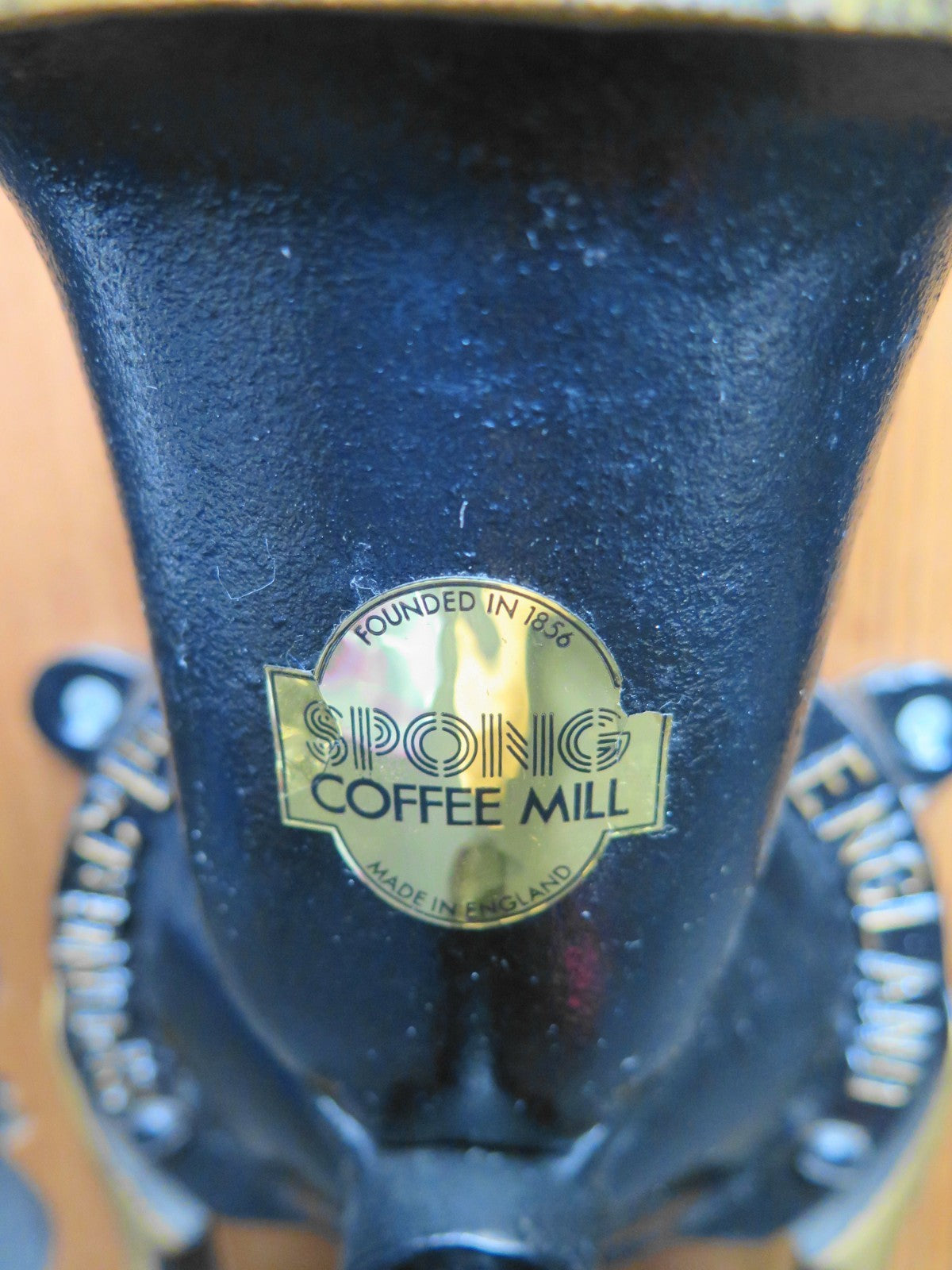 Vintage Antique Spong #1 Coffee Grinder Spice Mill - With Tray - Made England