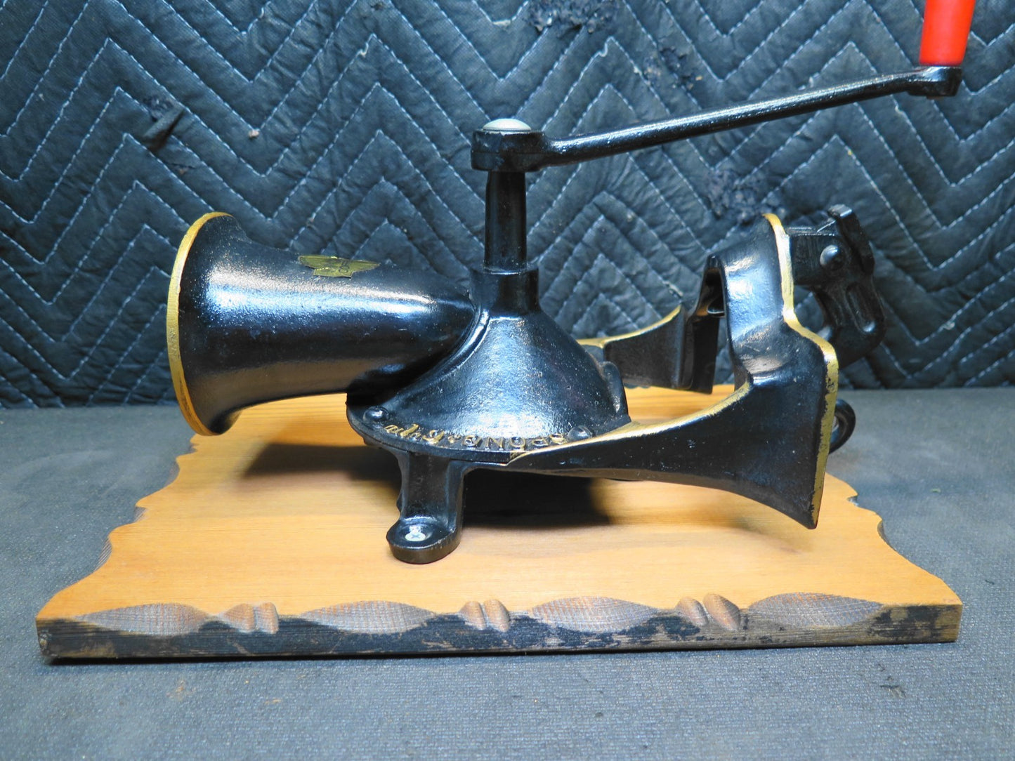 Vintage Antique Spong #1 Coffee Grinder Spice Mill - With Tray - Made England