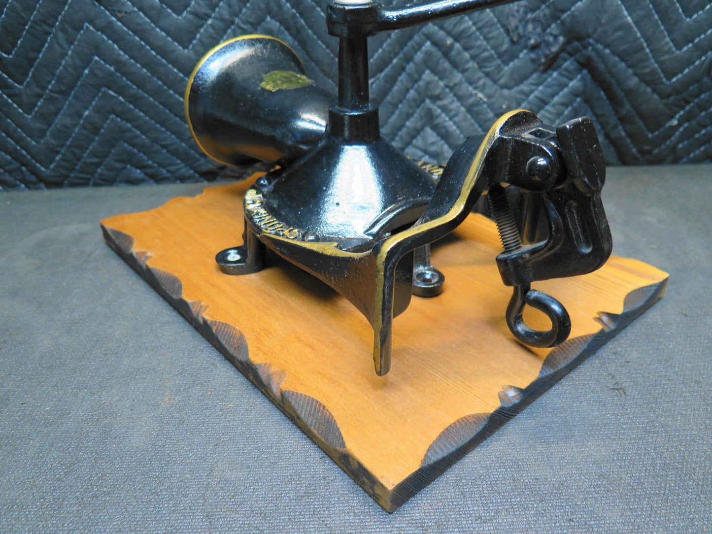 Vintage Antique Spong #1 Coffee Grinder Spice Mill - With Tray - Made England