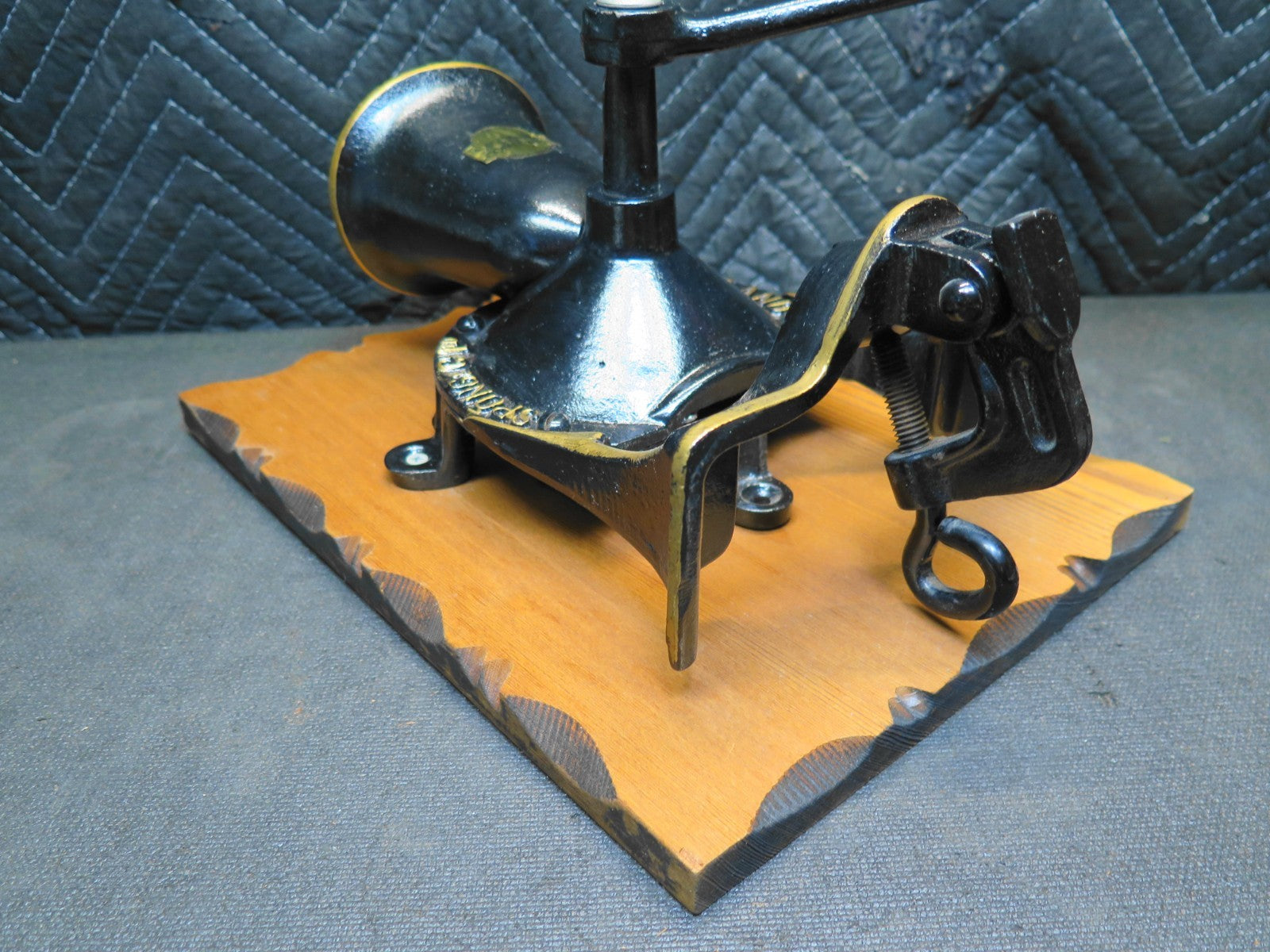Vintage Antique Spong #1 Coffee Grinder Spice Mill - With Tray - Made England