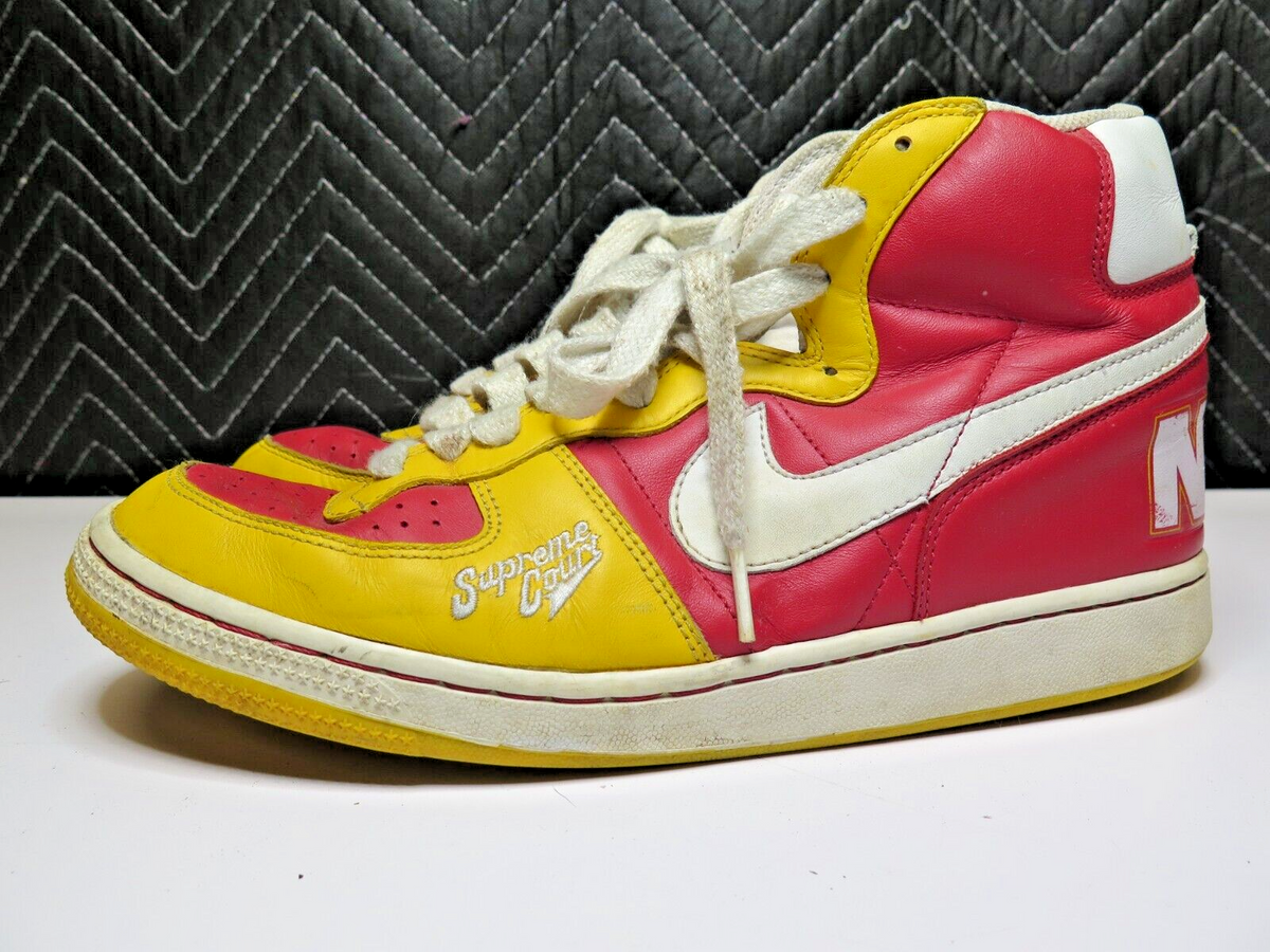 Nike Terminator Hi Supreme Court 308651-611 Color Red, Yellow, White Men US 10.5