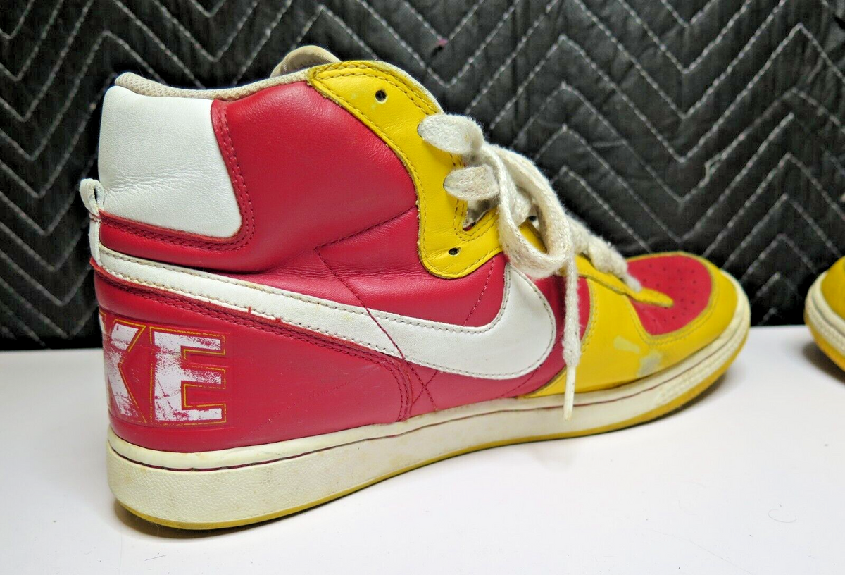 Nike Terminator Hi Supreme Court 308651-611 Color Red, Yellow, White Men US 10.5