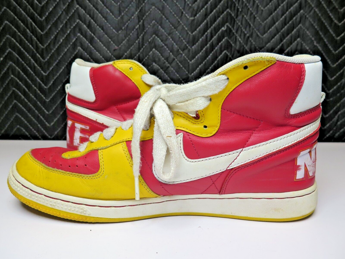 Nike Terminator Hi Supreme Court 308651-611 Color Red, Yellow, White Men US 10.5