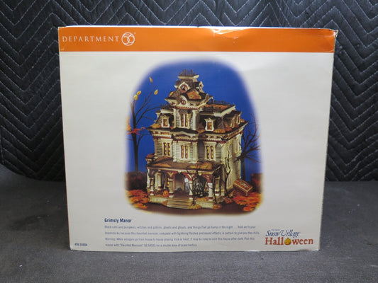 🍊 Dept. 56 Halloween 1999 Grimsly Manor Spooky Sounds and Lightning - SEE VIDEO