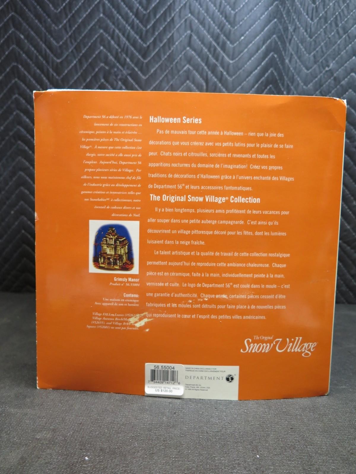 🍊 Dept. 56 Halloween 1999 Grimsly Manor Spooky Sounds and Lightning - SEE VIDEO