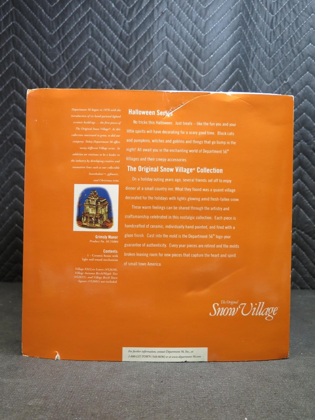 🍊 Dept. 56 Halloween 1999 Grimsly Manor Spooky Sounds and Lightning - SEE VIDEO