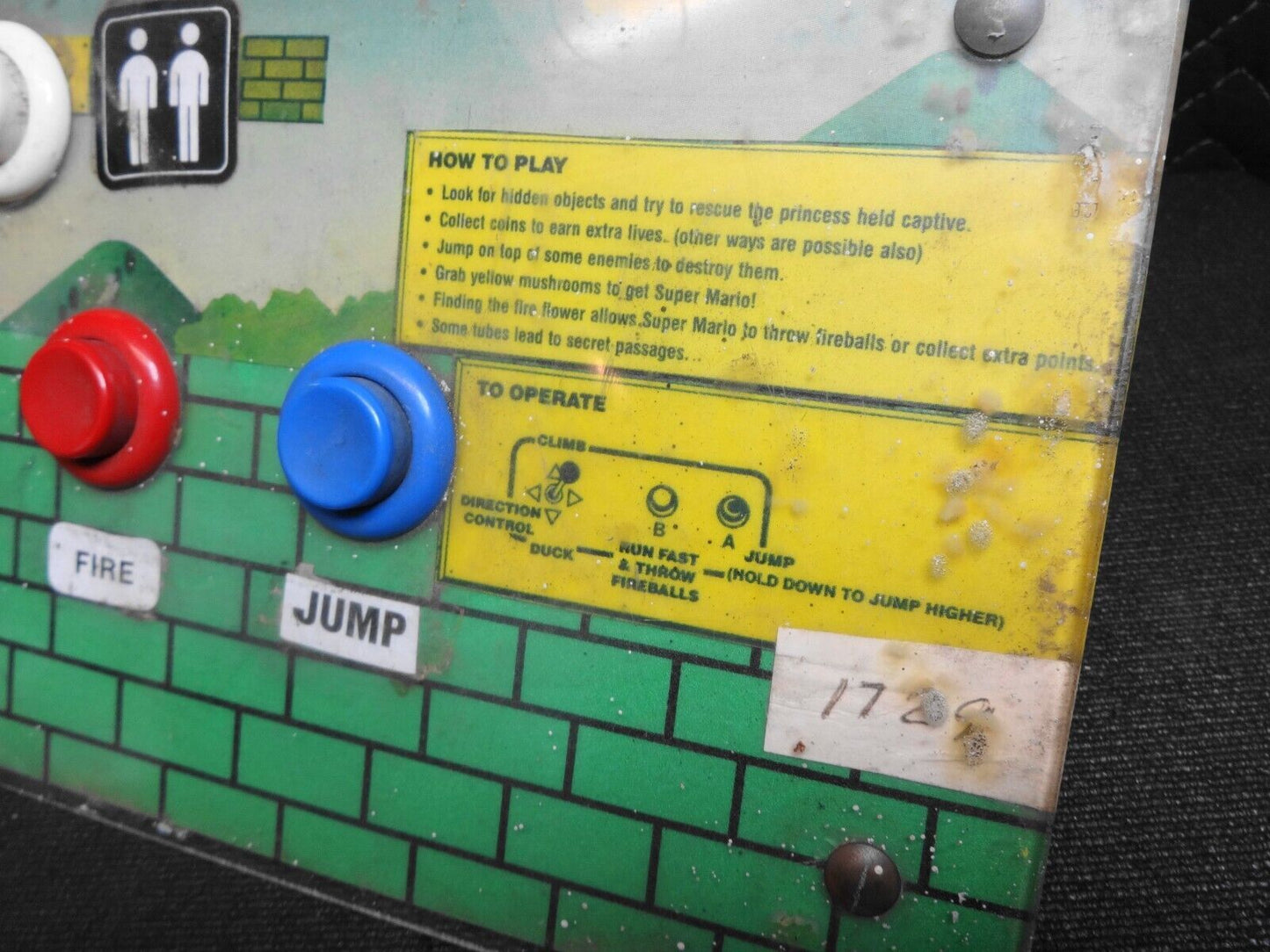 Super Mario Bros Control Panel Nintendo Arcade Vintage