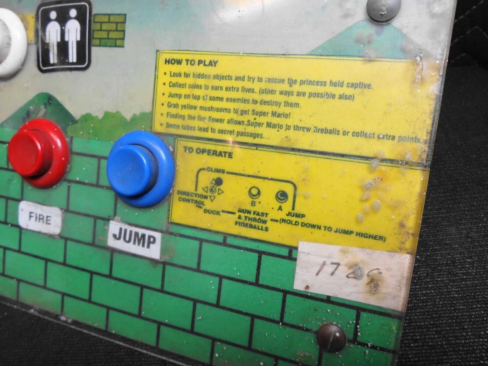 Super Mario Bros Control Panel Nintendo Arcade Vintage