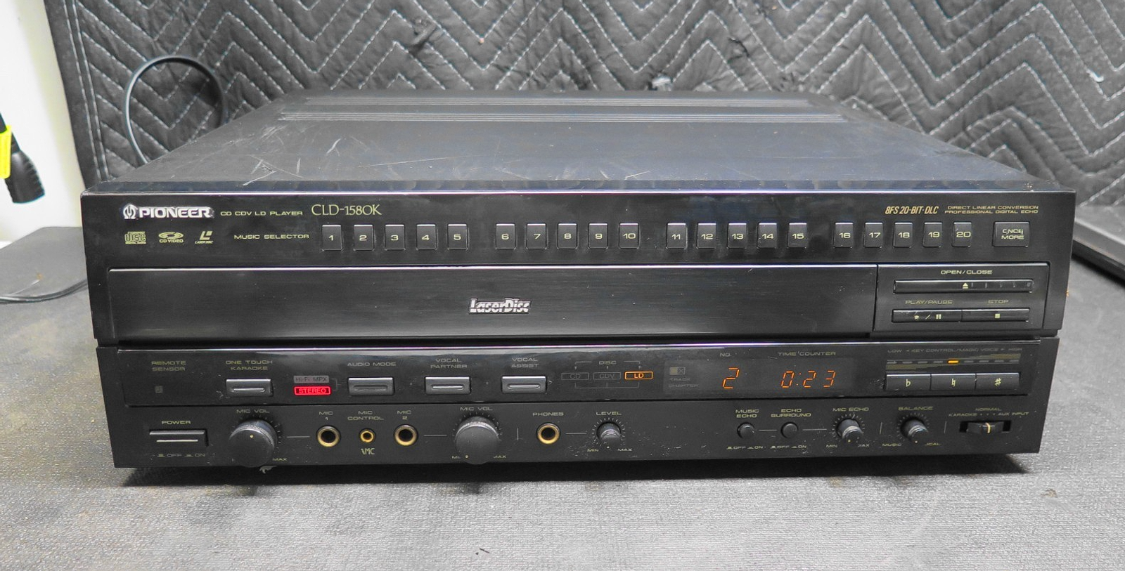 Pioneer CLD-1580K Laser Disc CD Player KARAOKE Stereo - *SERVICED* - No Remote