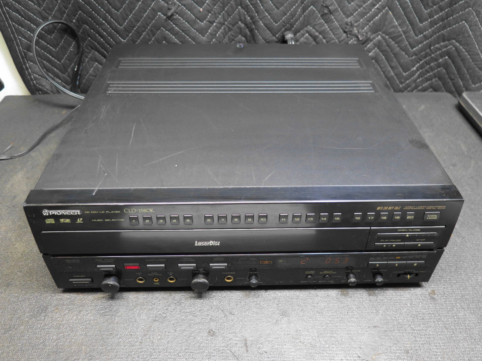 Pioneer CLD-1580K Laser Disc CD Player KARAOKE Stereo - *SERVICED* - No Remote