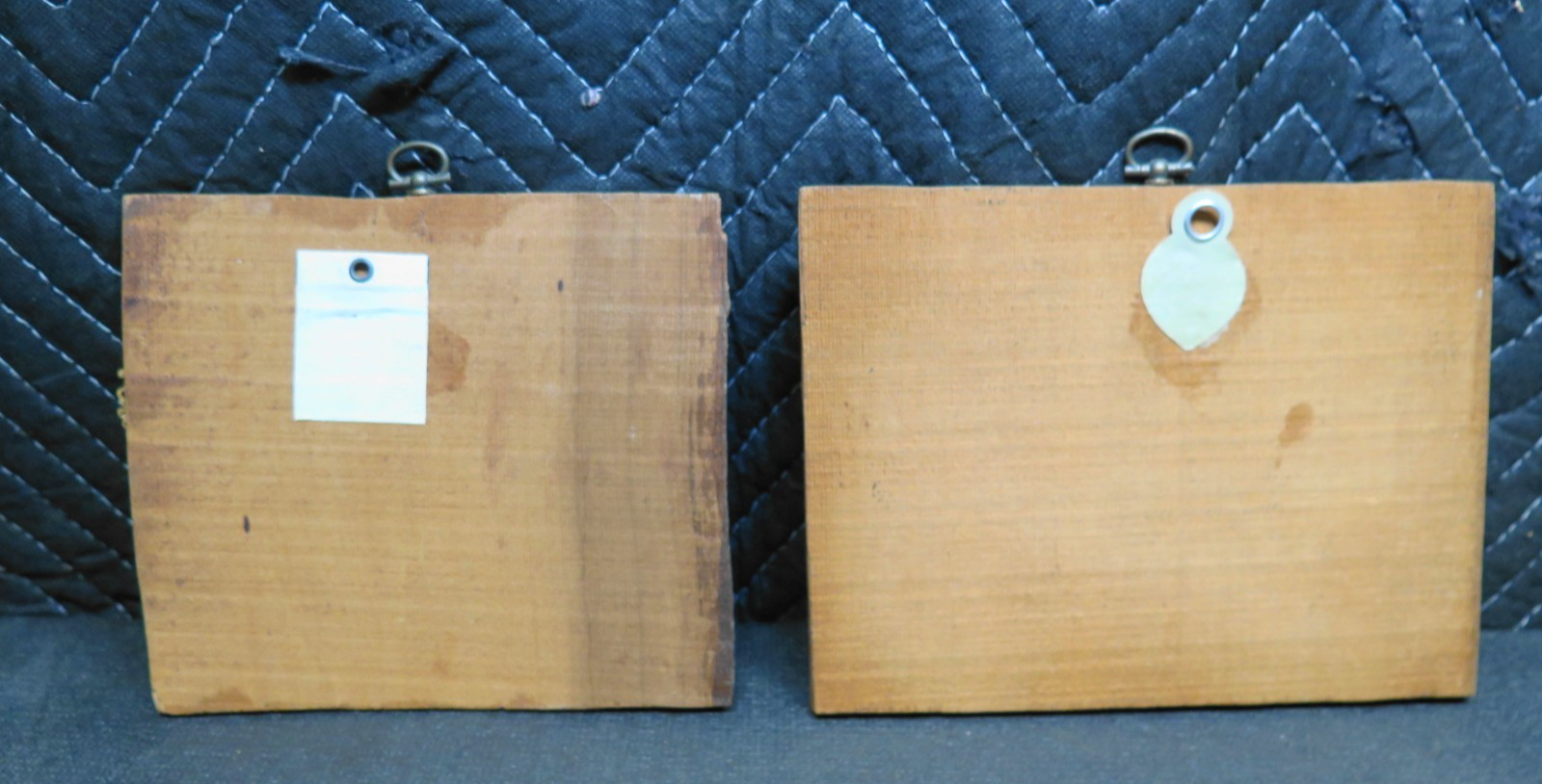 Pair of Mushrooms mounted on Wood Shingle Wall Decor