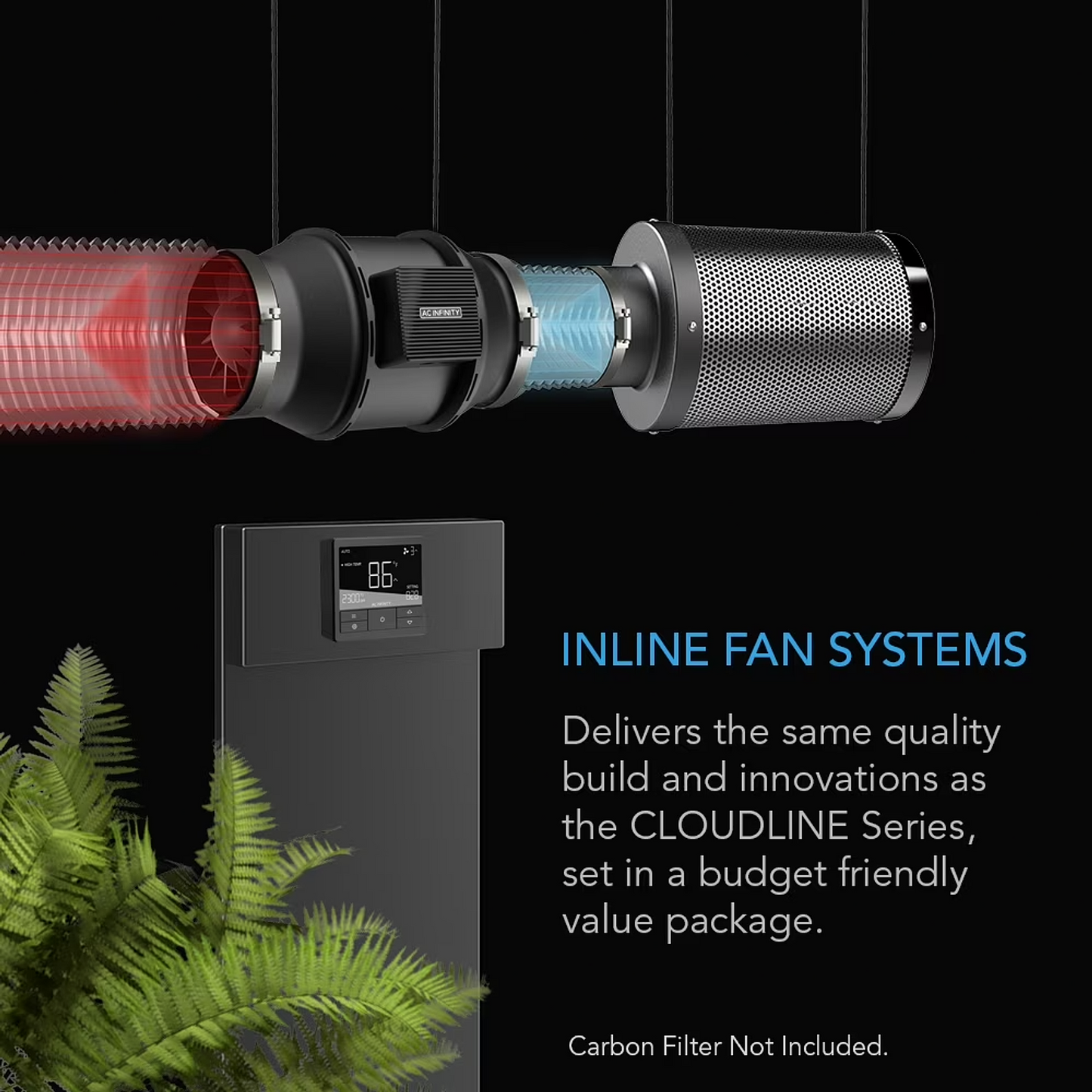 CLOUDLINE B6, Inline Duct Fan 6” Cooling Ventilation Exhaust Grow Tents