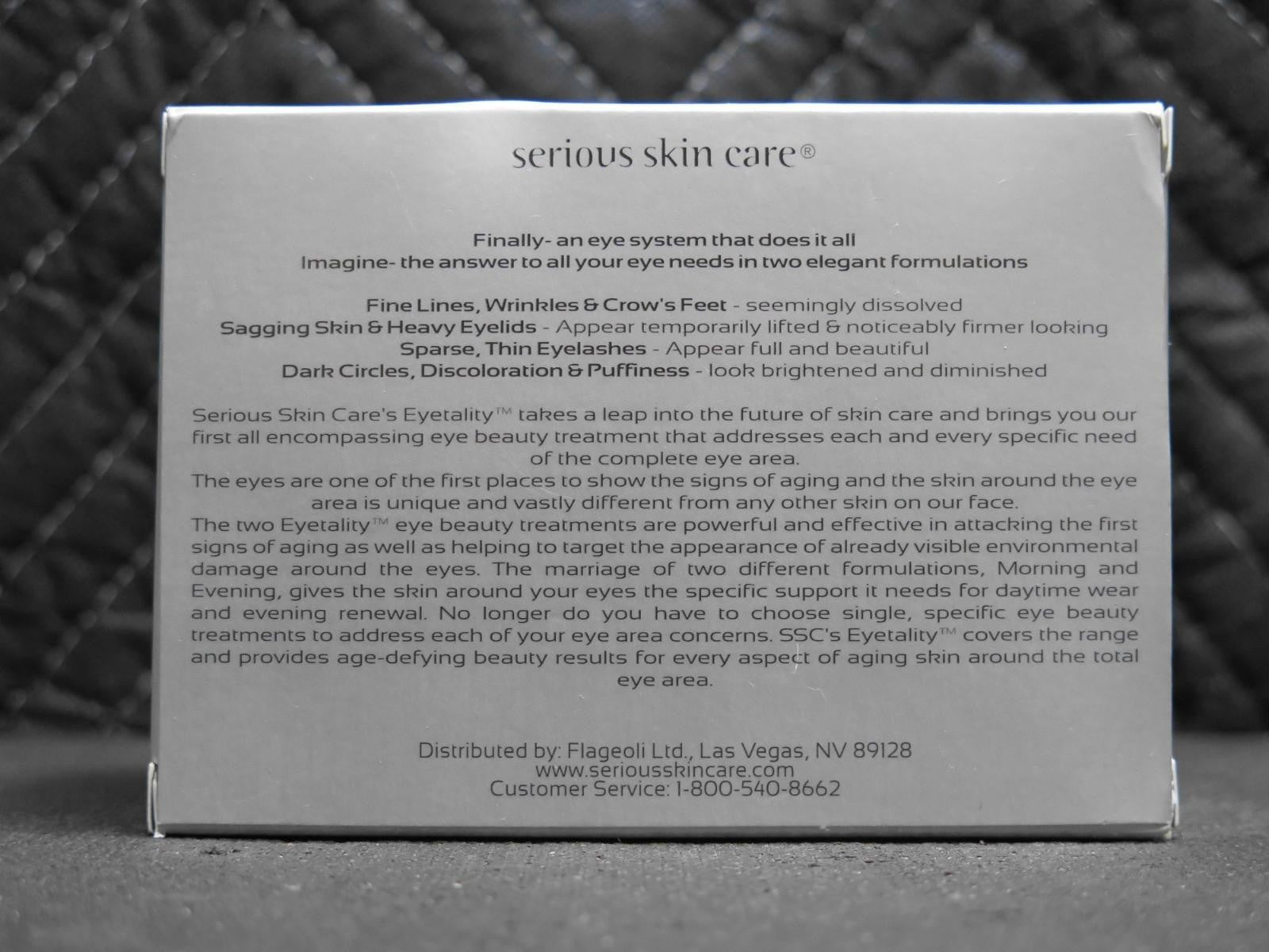Serious Skincare Eyetality Eye Care Transformation Morning & Evening Cream New