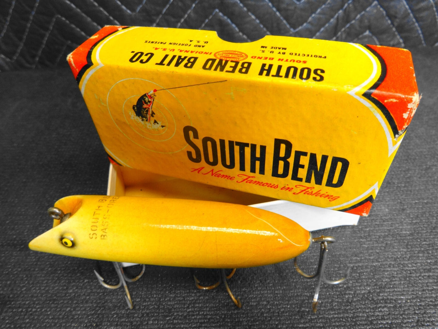 VINTAGE SOUTH BEND LURE - BASS ORENO 973 WITH BOX