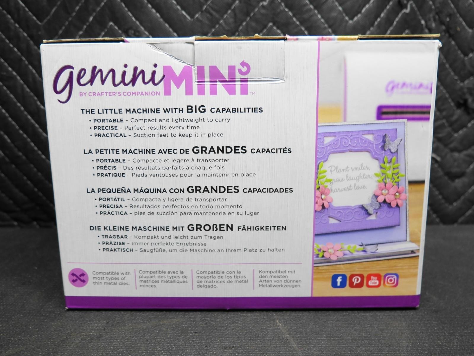 Gemini Mini Manual Die Cutting Embossing Machine Crafter's Companion New In Box