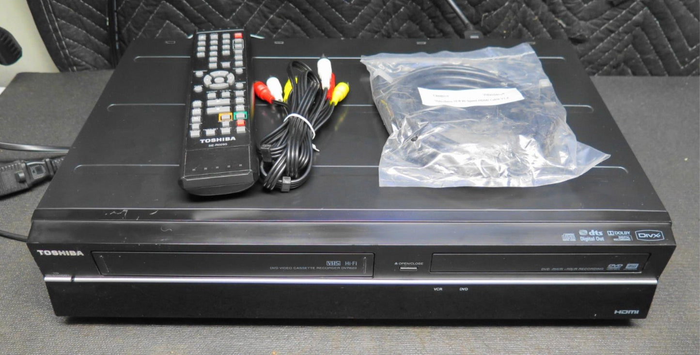 Toshiba DVR620KU DVD VHS Recorder Combo w/ Remote 1080p Upconversion *SERVICED*