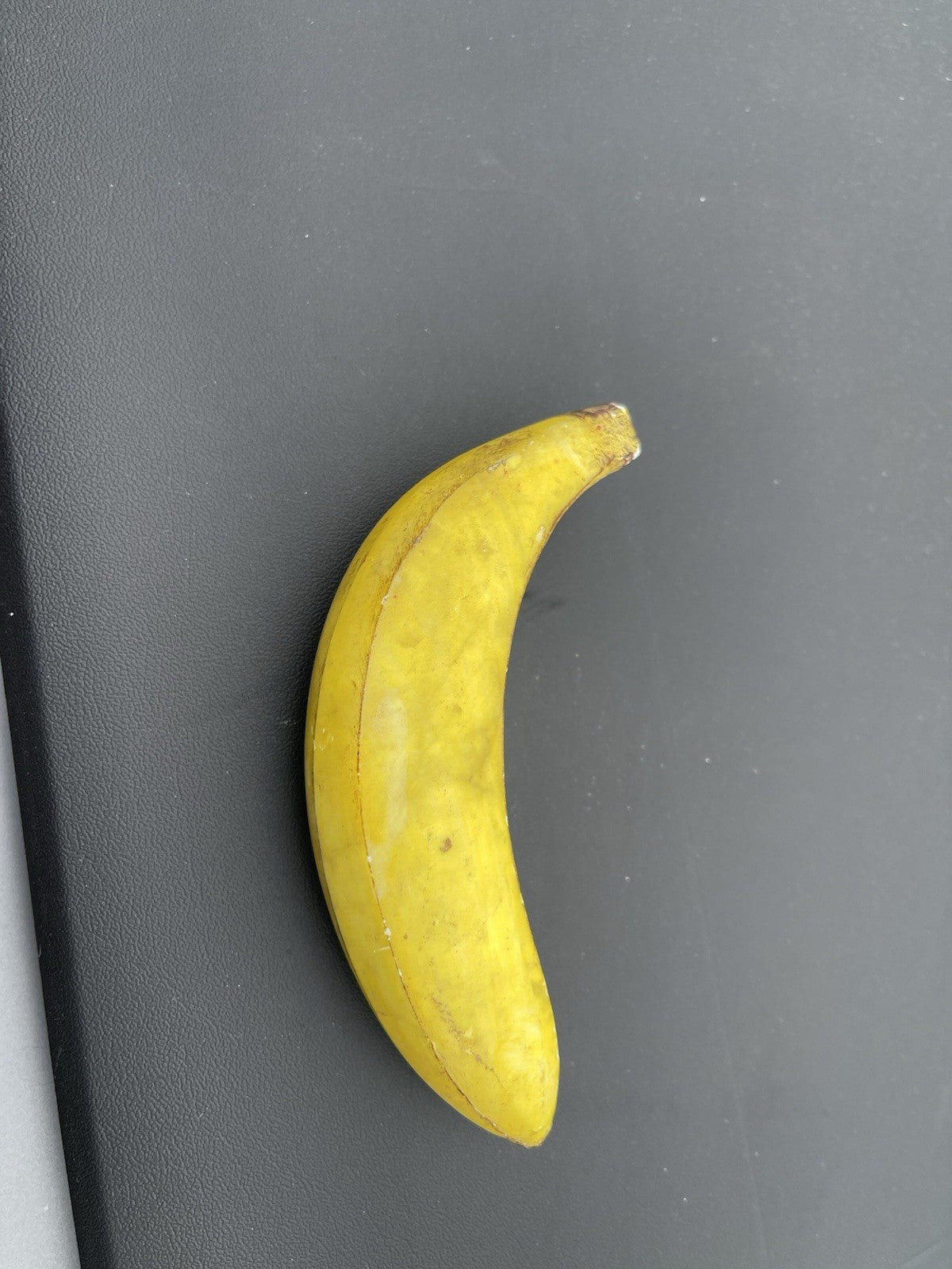 Vintage Alabaster Banana, Lifelike - Fake Fruit