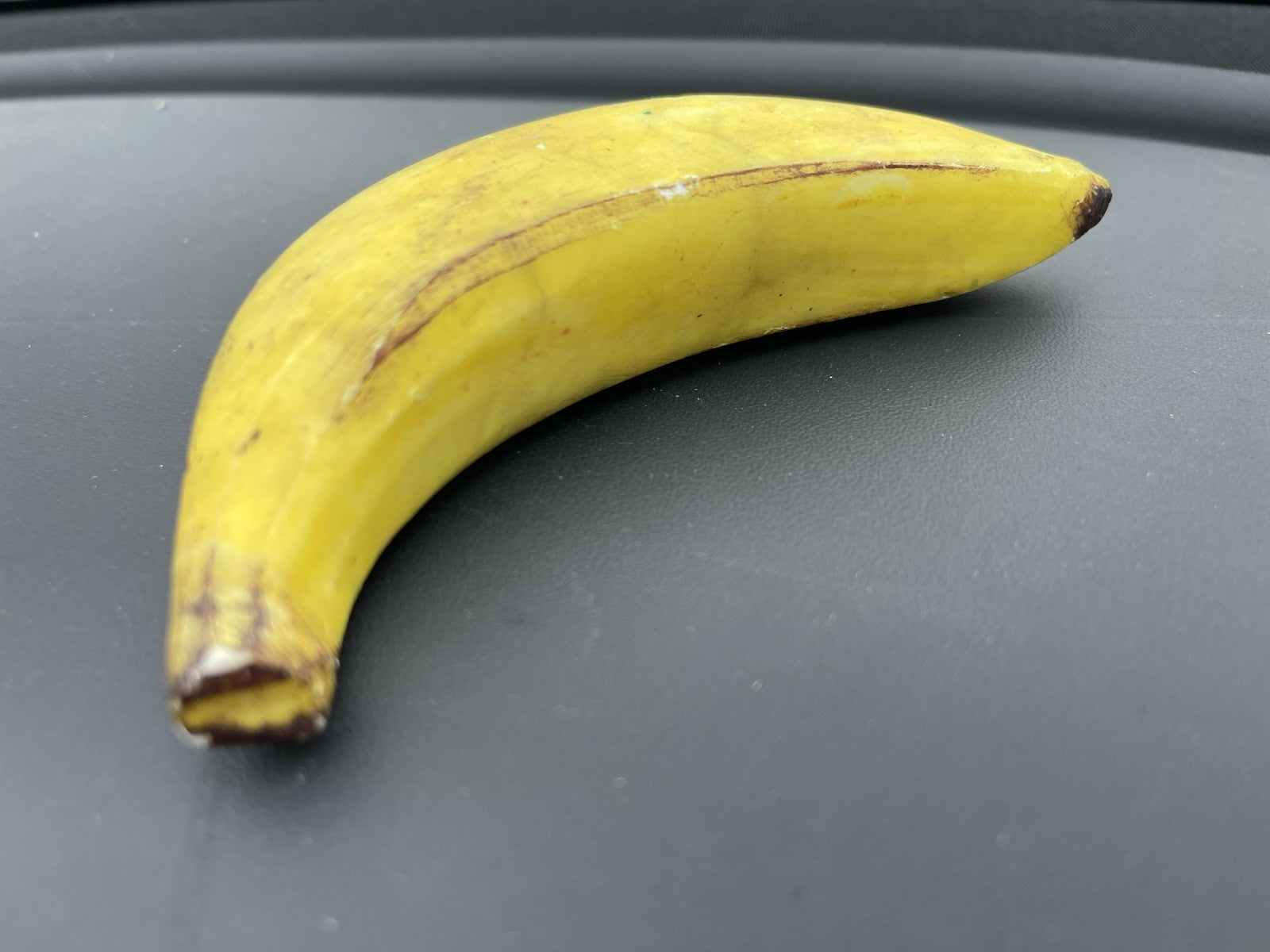 Vintage Alabaster Banana, Lifelike - Fake Fruit