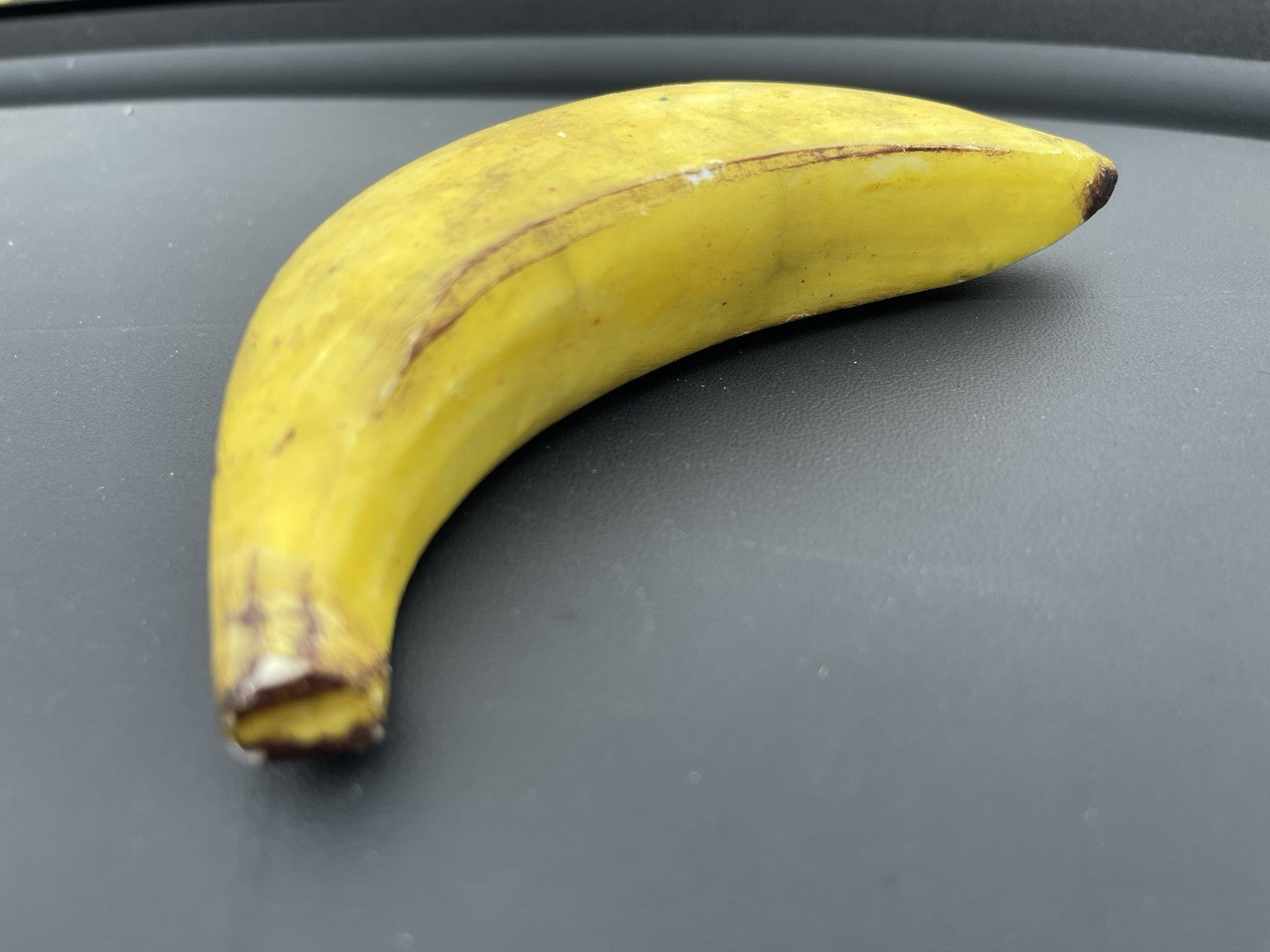 Vintage Alabaster Banana, Lifelike - Fake Fruit