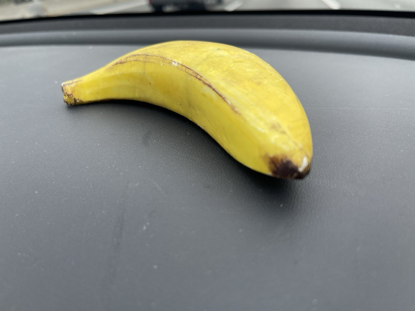 Vintage Alabaster Banana, Lifelike - Fake Fruit