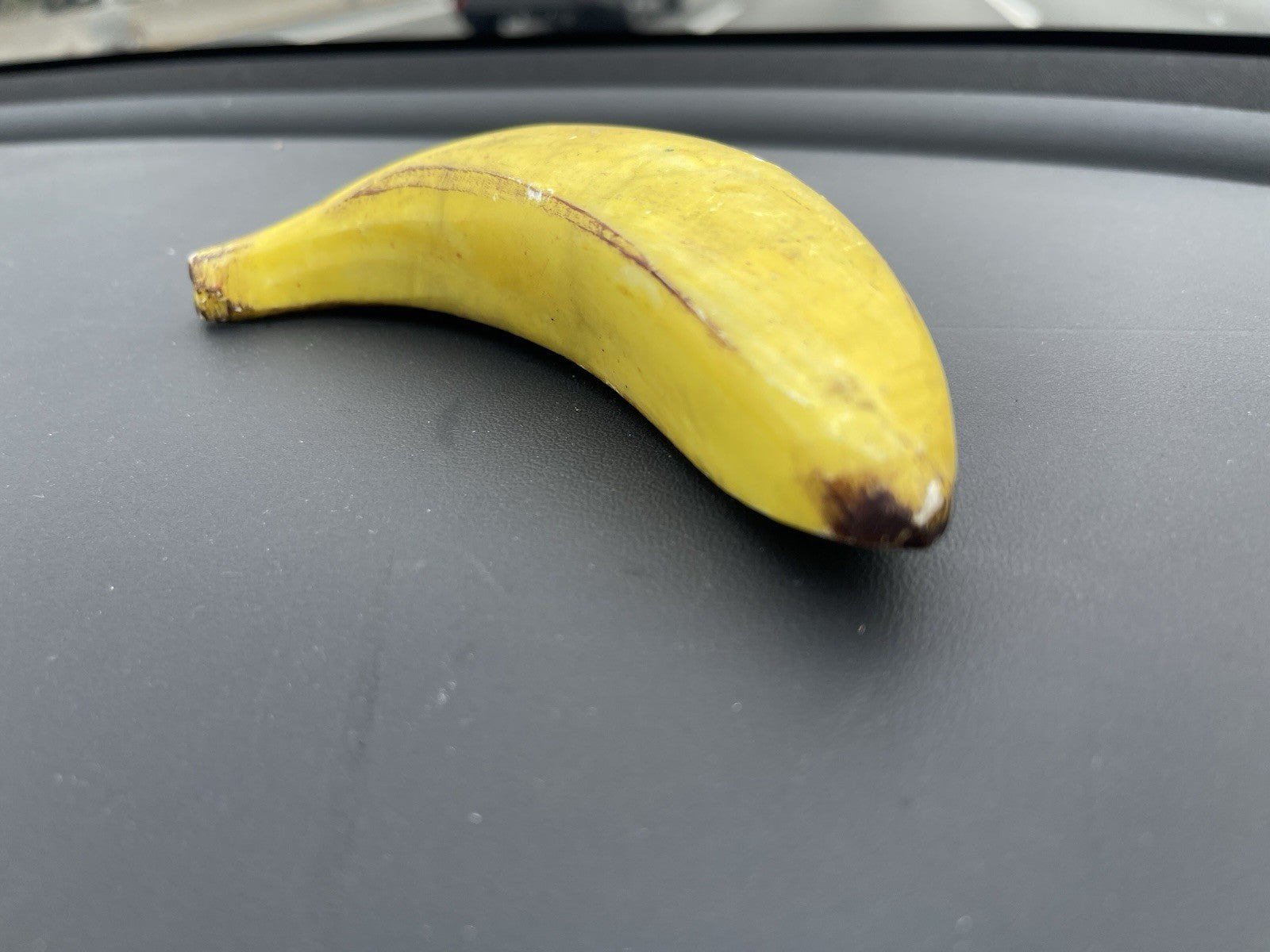 Vintage Alabaster Banana, Lifelike - Fake Fruit