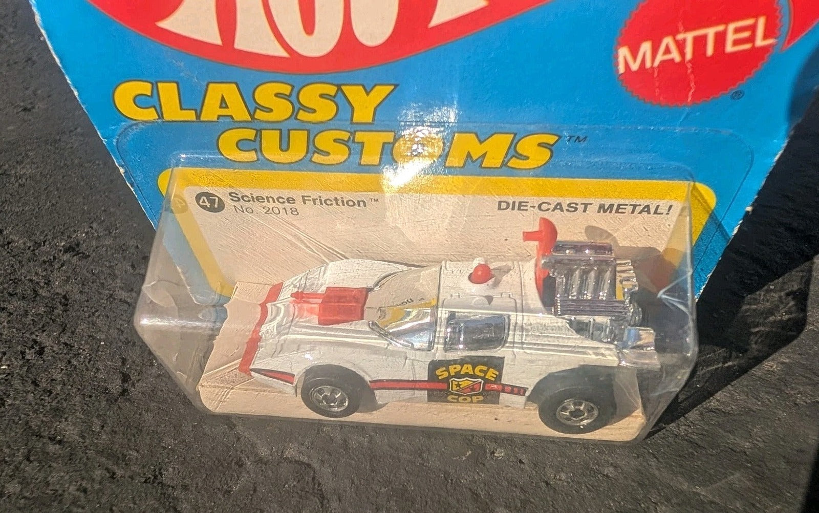 Hot Wheels 1977 #2018 Science Friction Space Cop The Hot Ones Mounted On Card