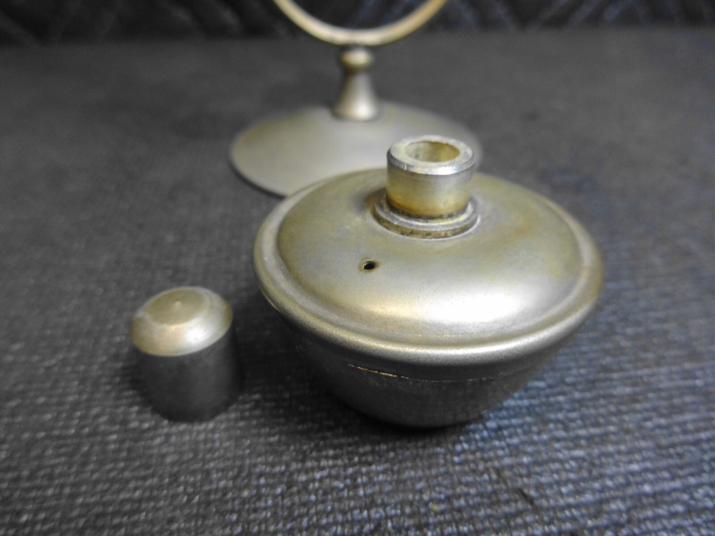 VINTAGE LEONARD SILVER PLATED BRANDY GLASS BALLOON WARMER DE GLAS SCHATULLE
