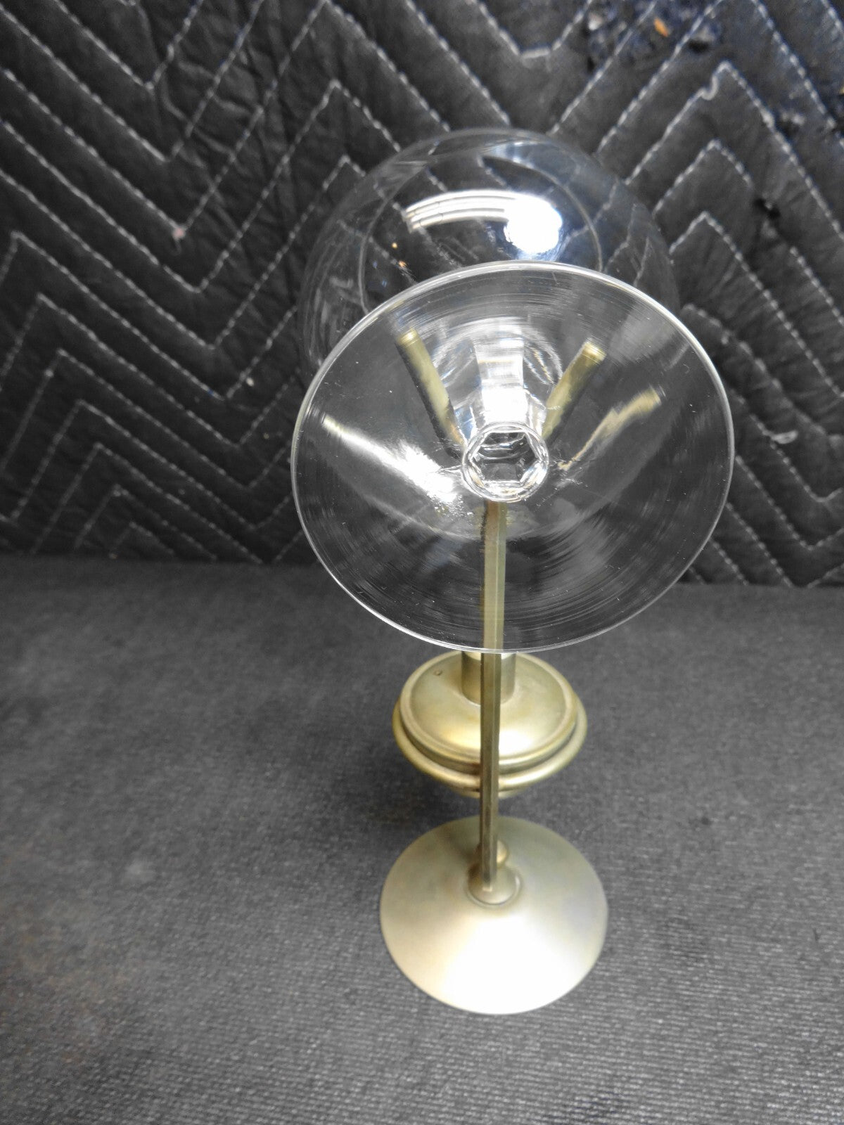 VINTAGE LEONARD SILVER PLATED BRANDY GLASS BALLOON WARMER DE GLAS SCHATULLE