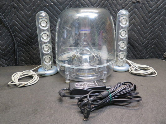 Harman Kardon SoundSticks II Subwoofer w/ 2 Satellites & Charger